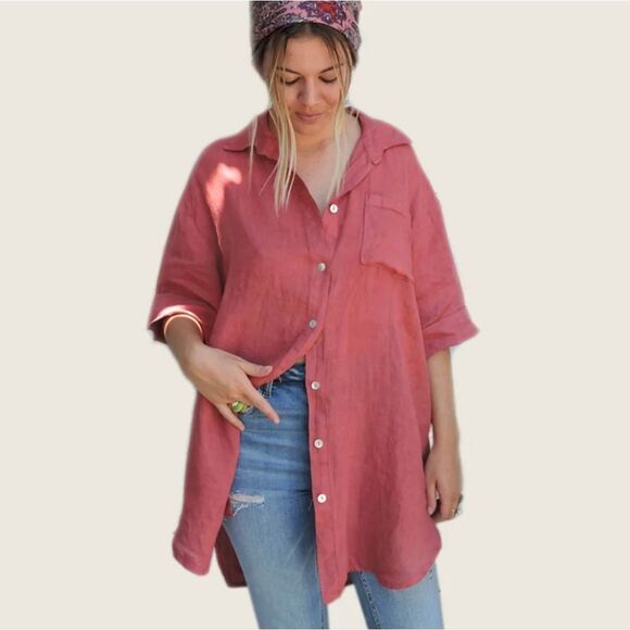 Blitz Italian Linen Blouse - Picture 10 of 10